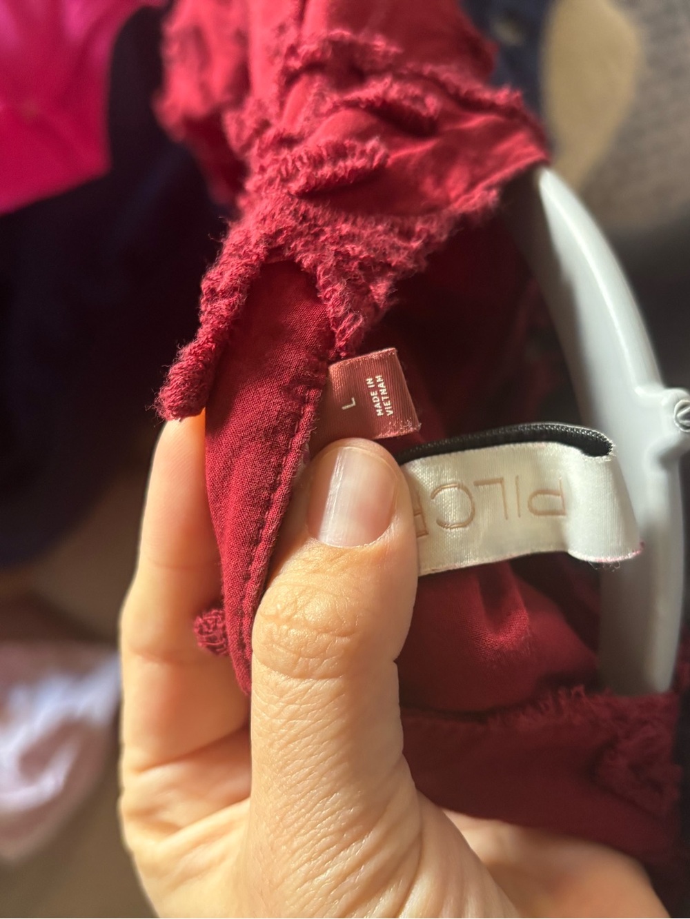 Anthropologie Women's Red Embroidered Button-Front Top - Picture 2 of 4